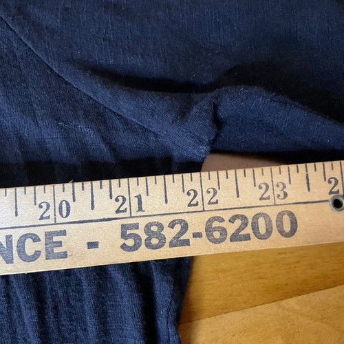 Lucky Brand bestickt schwarz Langarm V-Ausschnitt Knopfleiste Boho Bluse Top - Bild 6 von 6