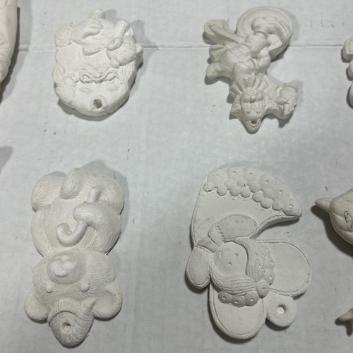 35+ unbemalte Keramik Biskuit Weihnachtsfiguren Konvolut Basteln Ornamente verschiedene - Bild 4 von 14