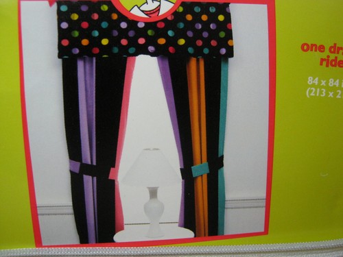 "Comboze de paneles de ventana a rayas Little Miss Match Zany + cortinas tiebacks 2 (42""x63" - Imagen 4 de 7