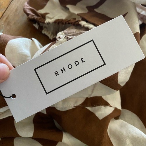 $545 New Rhode Lottie Midi Dress in Free Spirit Brown Sz 4 - 第 8/16 張圖片