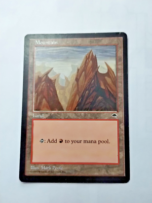 MTG Mountain (Vertical) Tempest Regular Land - Some Edge Wear