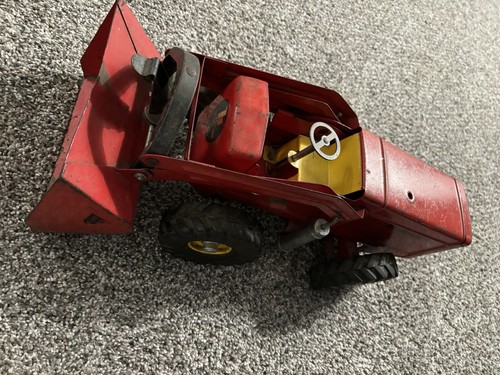 Vintage Nylint Red Pressed Steel Hough Payloader Front End Loader Tractor Toy - Picture 5 of 11