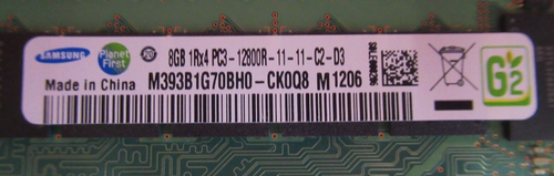 Samsung M393B1G70BH0-CK0Q9 8GB PC3-12800 DDR3-1600MHz ECC CL11 240P DIMM Memory - Picture 3 of 4