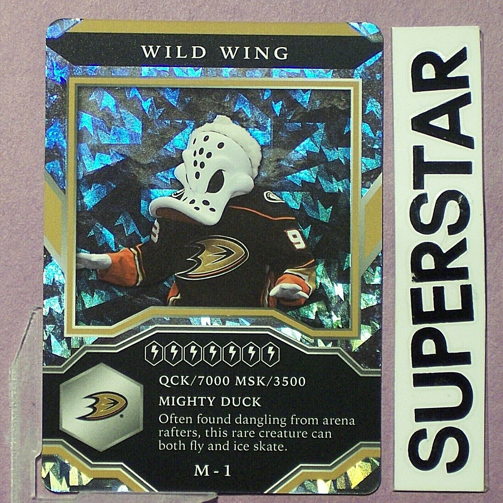 WILD WING 2021-22 UD MVP Mascots Gaming Cards SPARKLE #M-1 Anaheim Ducks