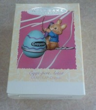 Hallmark Easter ornament 1997 EGGS PERT ARTIST CRAYOLA Spring