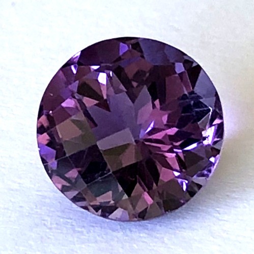 EGL USA 6.65 CT LOOSE NATURAL GEMSTONE PURPLE AMETHYST ROUND FEBRUARY BIRTHSTONE - Picture 1 of 8