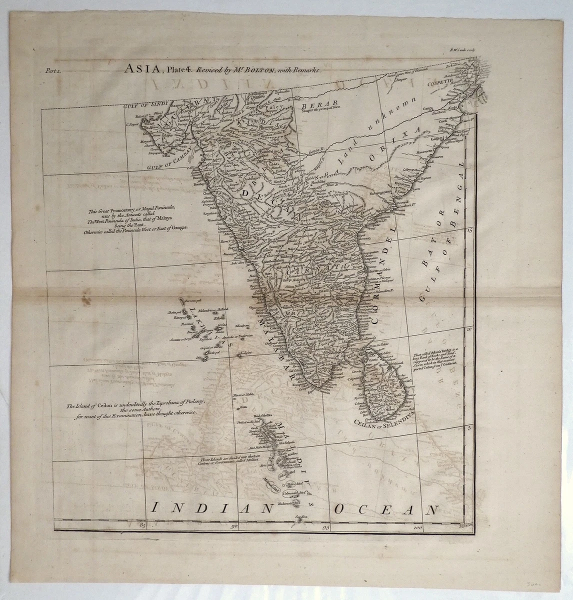 Preços baixos em Índia 1700-1799 Intervalo de Datas Mapas antigos