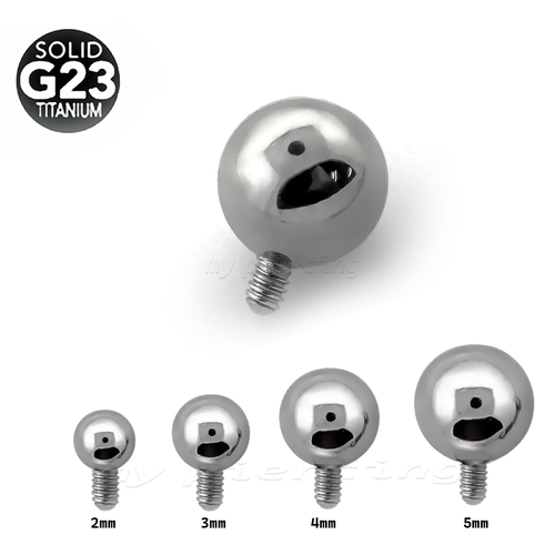 2 piezas. Pieza de repuesto de bola roscada internamente de titanio sólido G23 16G 14G - Imagen 1 de 2