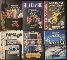 Golden Axe•Columns•Formula One•King Salmon•Caesars Palace•NHL 96 (Sega Genesis)