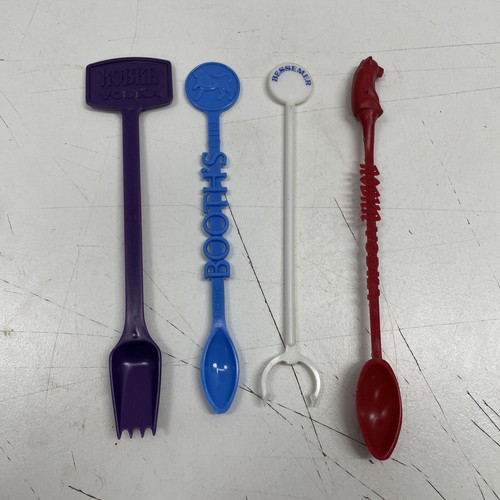 ORIGINAL RETRO Swizzle Stick Bar Cóctel Alcohol Batas Cabinas Bessemer Lote