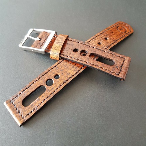 Handgefertigtes Leder Uhrenarmband - Sport Style, Echtleder, Schnellverschluss - Bild 2 von 9