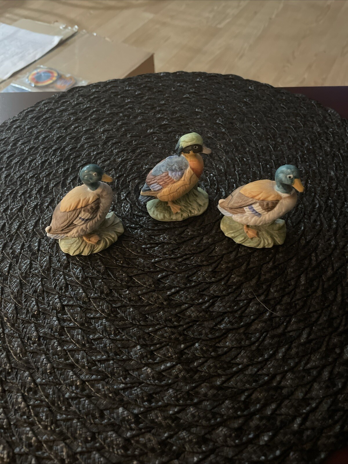 Set of 3 Little Ducks Home Decor shelf Sitters - Beautifully Detailed