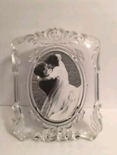 Mikasa Princess Lead Crystal Picture Frame 11  X 9  Holds Oval 5" X 7" Wedding