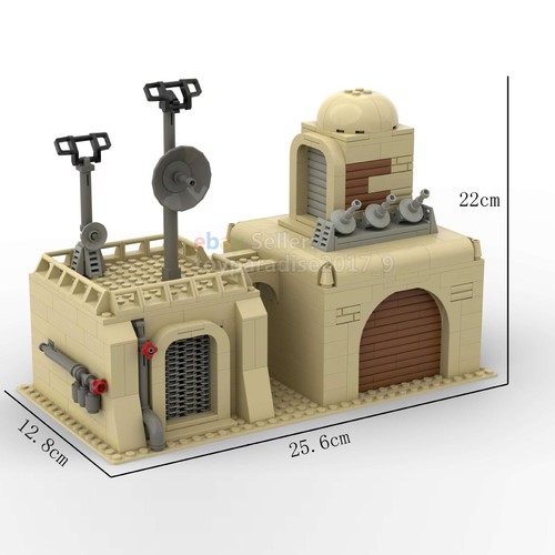 MOC Military Desert Tatooine Building Blocks Bricks Base Fortress House Weapon - Picture 6 of 23