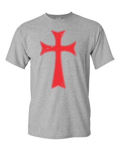Camiseta para hombre Knights Templar Distressed Christian Crusader Cross 1790 - Imagen 24 de 25