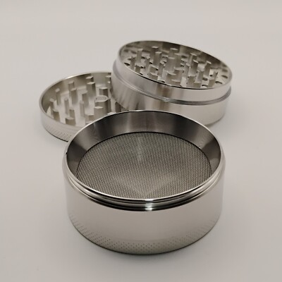 Tobacco Herb SILVER Pre Roll Grinder 4 Layer Muller Grinder Metal