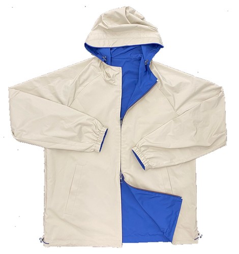 Loro Piana Reversible Blue and Beige Hooded Jacket Size XL Made in Italy - Picture 4 of 7