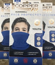 New- Copper Fit Guardwell Face Protector Youth Blue Gaiter. New