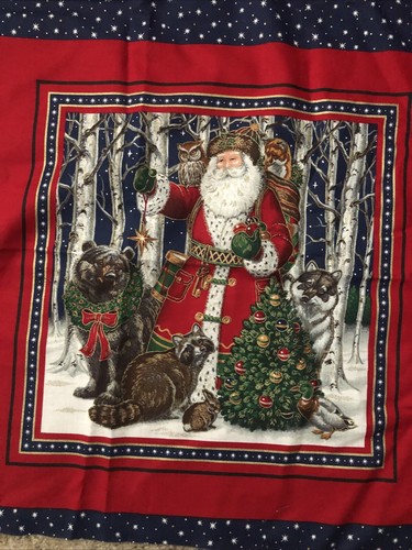 Santa Cranston Fabric 4 Woodland Santa’s Forest 35 x 44 - Picture 4 of 7