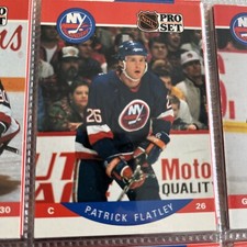1990-91 Pro Set Hockey Card Patrick Flatley New York Islanders #182