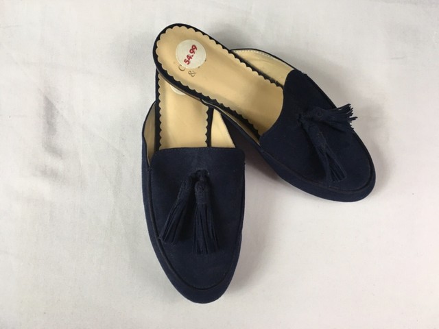 or Houndstooth Tammy Mule 8.5M NWOB Black Crown /& Ivy Navy