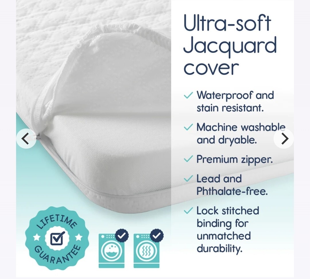 Hiccapop Dual Sided Firm & Memory Foam Playard Pack & Play Mattress HPDPM 857990008048 eBay