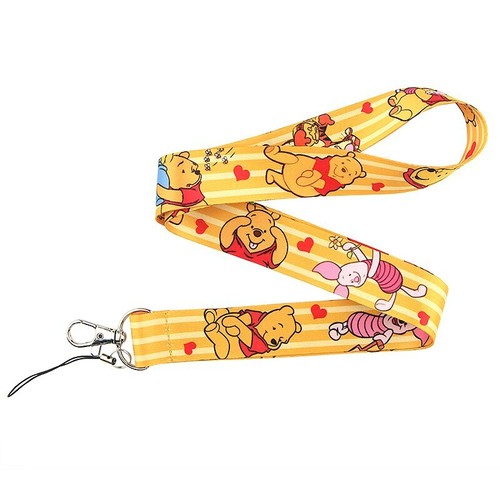 Winnie The Pooh Teddy Bear Cartoon Character Yellow ID Badge Holder Lanyard - Picture 3 of 6