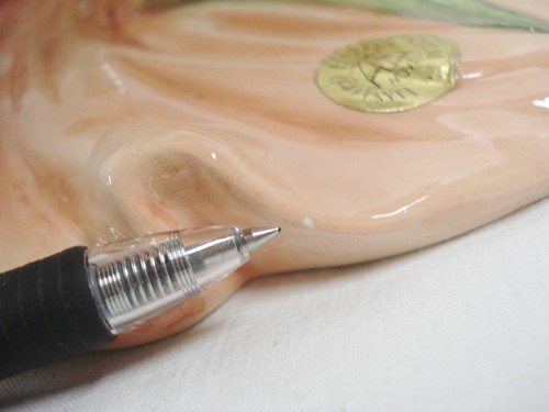 A.Z. Nove Italian Majolica Ceramic Lamp Lady Flower Art Nouveau Antonio Zen - Picture 9 of 12