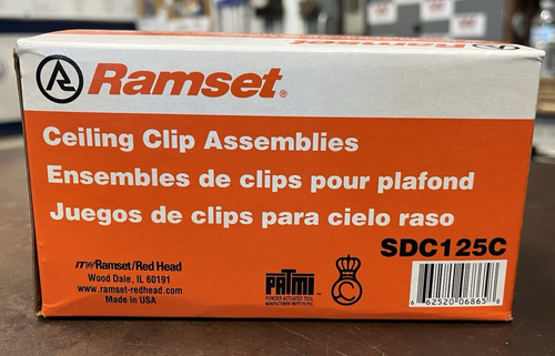 Ramset Clip da Soffitto a Goccia Assemblaggi SDC125 1-1/4 Pollice Pin con Clip Angolare - Foto 2 di 3