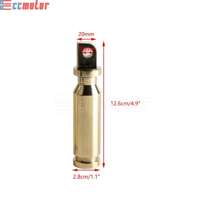 10mm Foot Pegs Footrest Brass Fit for Harley Davidson Touring Softail Sportster - Image 2 of 4