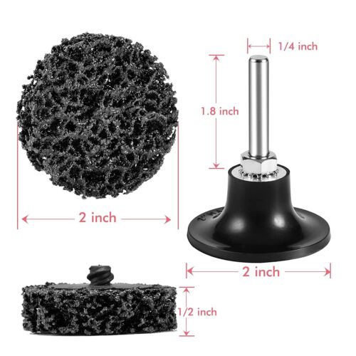 20+1 Pack 2 Zoll Poly Streifen Scheibe Rad mit Halter Lack Rost Entfernung für Schleifer - Bild 2 von 9