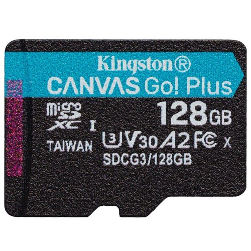 Kingston Canvas Go! Plus microSDXC 170R A2 U3 V30 128GB & Adapter SDCG3/128GB