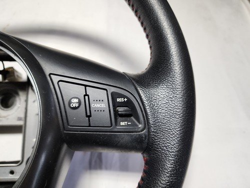 2006 - 2012 Kia Rio SX Leather Steering Wheel w/ Red Stitching & Controls - Picture 4 of 11
