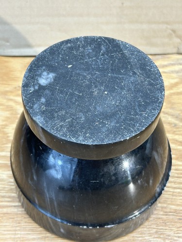 Mortero de granito de mármol vintage piedra negra natural resistente grande - Imagen 9 de 10
