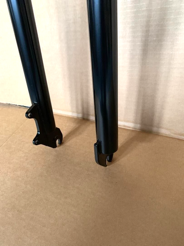 Bicycle 1" Threaded Triple Tree Fork 30" long DISC Tab Chrome/Black Chopper Bike - Picture 7 of 8