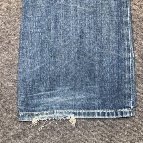 Robins Jean Mens 33 Blue Crocodile Crosses Wings Distressed USA Y2K Grunge Biker - Picture 9 of 24