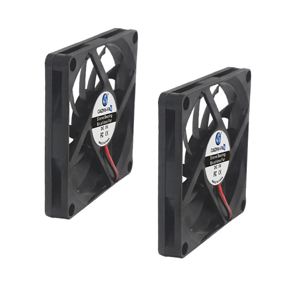 2x PC Ventilator lüfter 80x80x10mm Leise PC Gehäuselüfter Fan 2Pin 5V 12V 24V - Bild 3 von 3