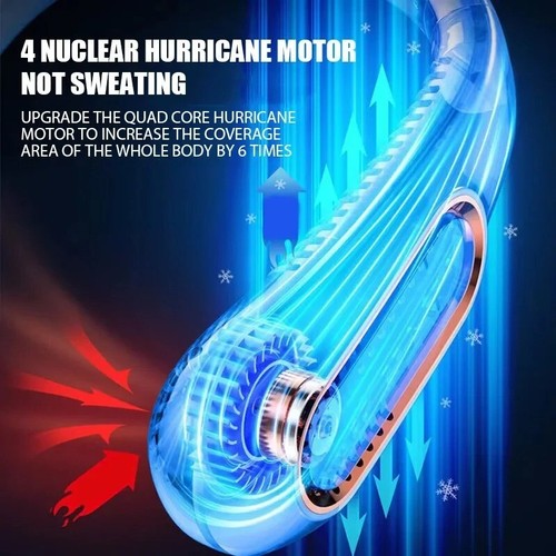 Ventilador de cuello portátil USB Ventilador de cuello portátil Recargable Enfriador Banda para el cuello Sin aspas ~ - Imagen 6 de 11