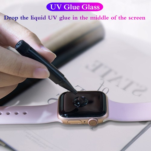 Nano Liquid Glue UV Glass For Apple Watch 45 40 44mm Screen Protector Full Cover - Zdjęcie 10 z 21