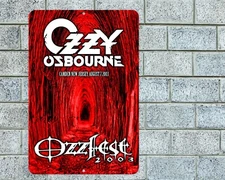 Ozzy Osbourne Sign Aluminum Metal 8"x12" Garage Man Cave Classic Rock