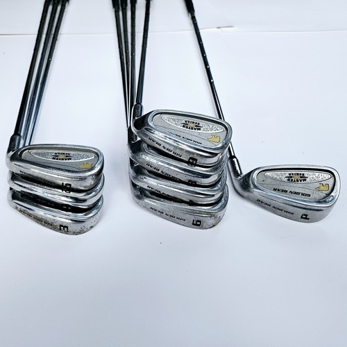 GOLDEN BEAR MASTER SERIES CLUB DE GOLF IRON SET 3 4 5 6 7 8 9 PW MAIN DROITE UTILISÉ X8