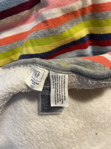 Manta Sherpa Baby Gap Rayas Crema Gris Rosa Azul Verde Granate Vacaciones 2016 - Imagen 2 de 2