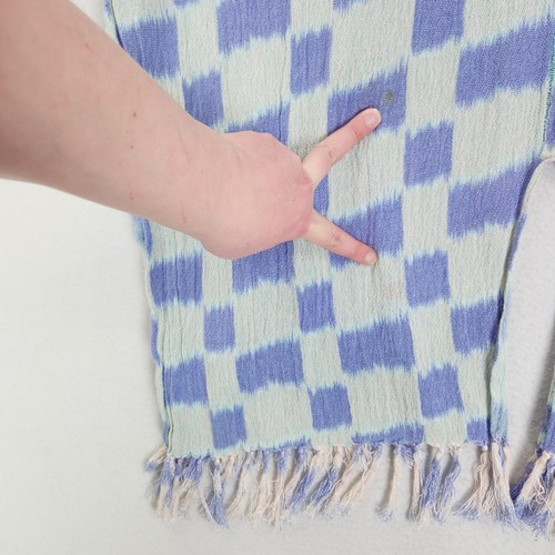 Free People kimono donna taglia unica blu a quadri Morning Glow spolverino tutto per tutti - Foto 15 di 15