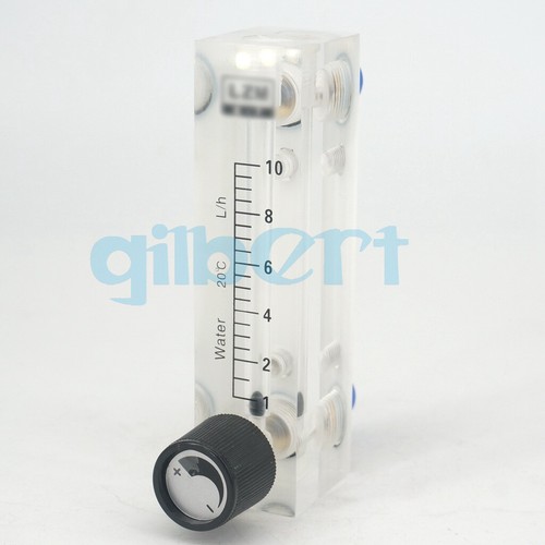 1-60LPH passend für 8 mm Rohr Außendurchflussmesser Wasser Flüssigkeit Rotameter mit Ventil LZM-6T - Bild 15 von 24