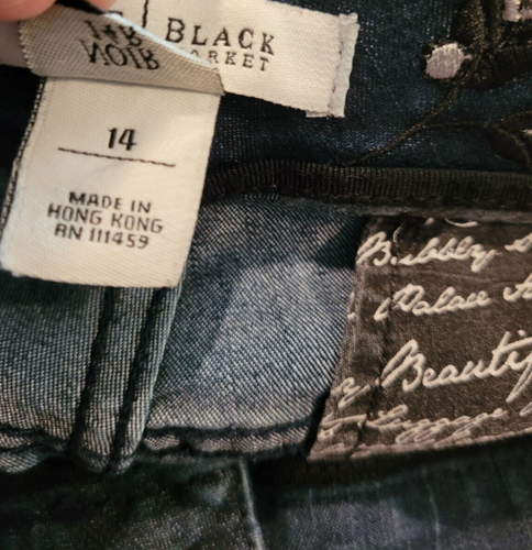 White House Black Market 14R Noir Flare Leg Jeans 27" Schrittlänge blau Denim Hose - Bild 11 von 24