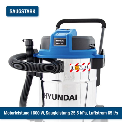 Nass Trockensauger Staubsauger Industriesauger 1600W 50L HYUNDAI VCWD1650E - Bild 2 von 9