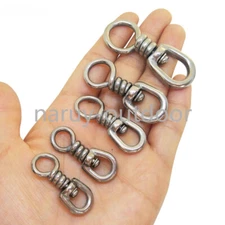 20PCS Heavy-duty Fishing Swivels Snap Stainless Steel 165Lbs-407Lbs Saltwater