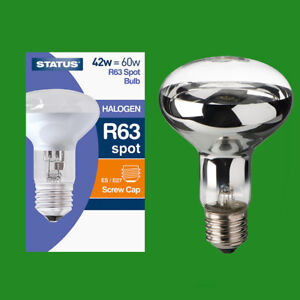 Dimmable Halogen Clear Candle Light Bulbs ES E27 Screw Lamps 2x 42W =60W Dimmable Halogen Clear Candle Light Bulbs ES E27 Screw Lamps 2x 42W =60W