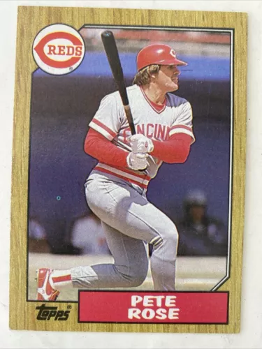 1987 Topps Pete Rose Error Card#200 with  a blue circle., very rare.!