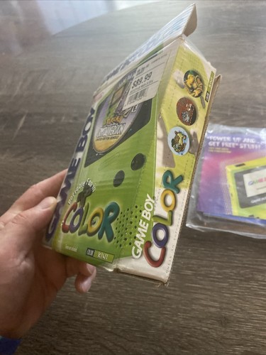 Gameboy Color Kiwi Pokémon Crystal Bundle BOX & INSERTS Only ! Hard To find - Picture 8 of 12